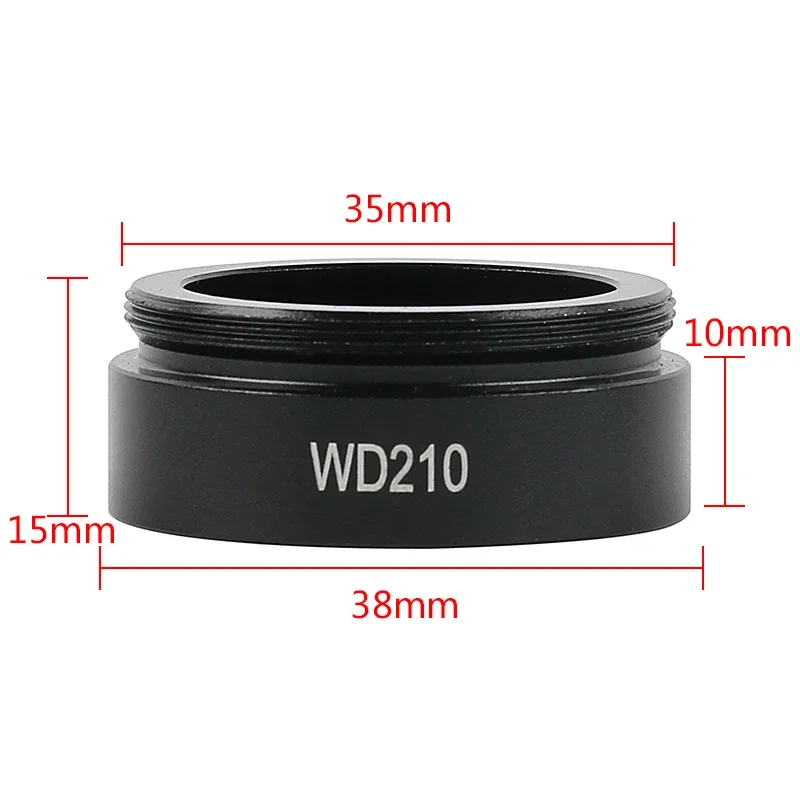 WD105 WD170 WD210 0.5X 0.7X 1X Industrial Monocular Lens Video Microscope Auxiliary Objective Lens M35 Mounting