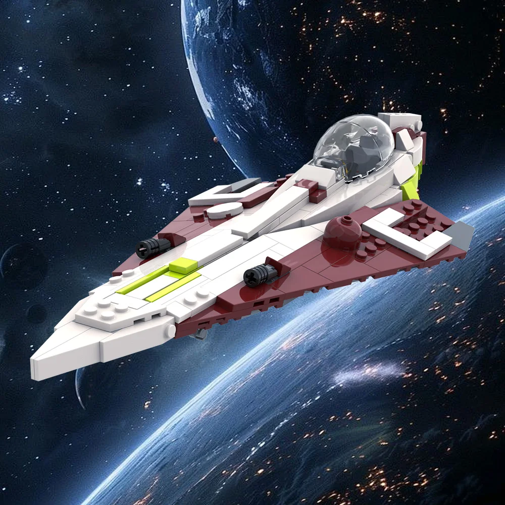 

MOC-khatmorg's Obi-Wan's Delta-7 Aethersprite-Class Interceptor, строительные блоки, блоки, игрушка, детский подарок на день рождения