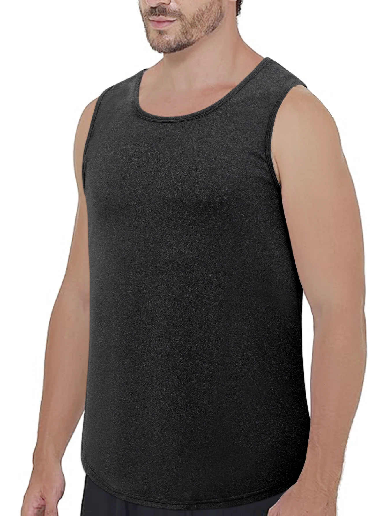 

Men's Sleeveless Sports T-Shirt Lightweight Elastic Quick-Dry Running Muscle Tank Top Spring&Summer Gym Workout Vest