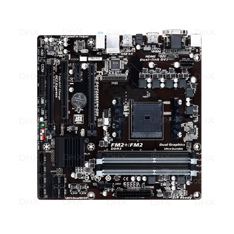 For GIGABYTE GA-F2A88XM-D3H Motherboard A88X 64GB Socket FM2/FM2+ DDR3 Micro ATX Mainboard 100% Tested Be Shipp Quickly DH