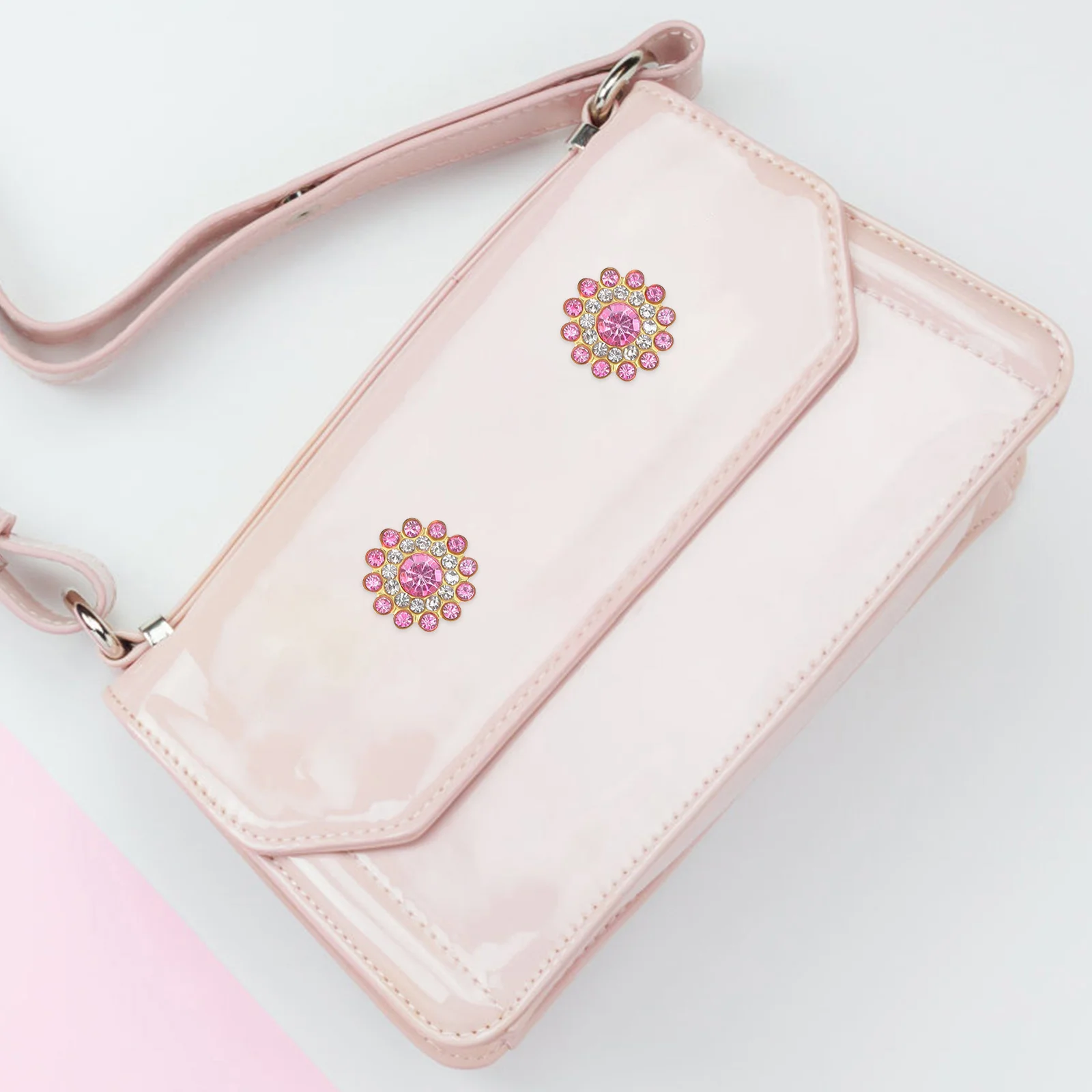 

50Pcs Flower Claw Cup Rhinestones Water Drill Crystal Buttons for Clothes Hand Sewing Vintage Modern Style Craft Decoration