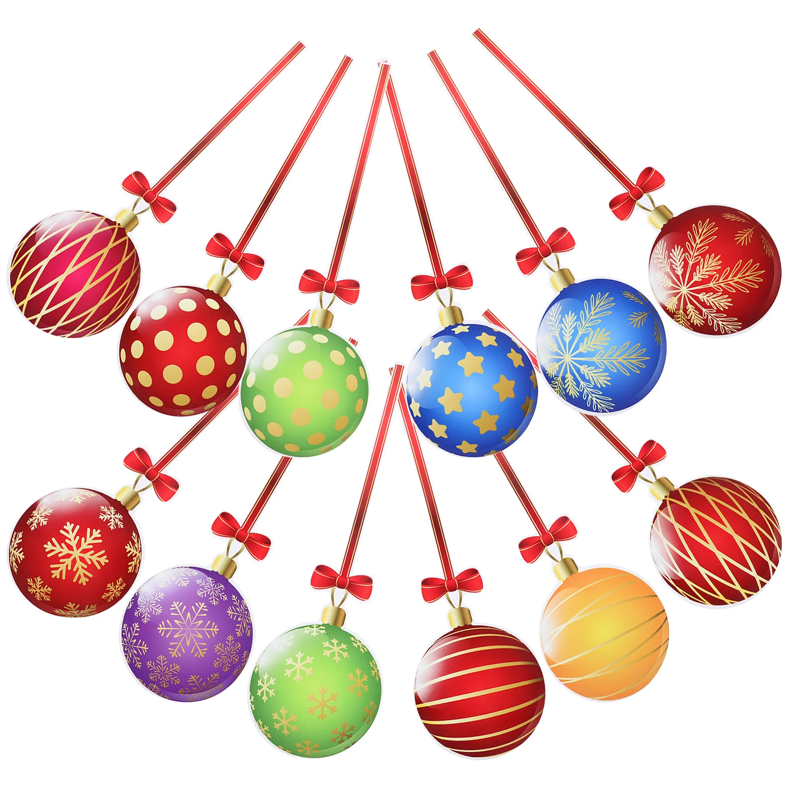 

12Pcs Xmas Magnet Christmas Refrigerator Decor Adsorption Detailed Workmanship Holiday Themed Fridge Magnets