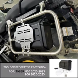 NEUE Motorrad Wasserdichte Werkzeugkasten Seite Werkzeug Box Für TIGER 850 2020 2021 2022 2023 900 2020-2023 erste-hilfe/Fatten kit Toolbox