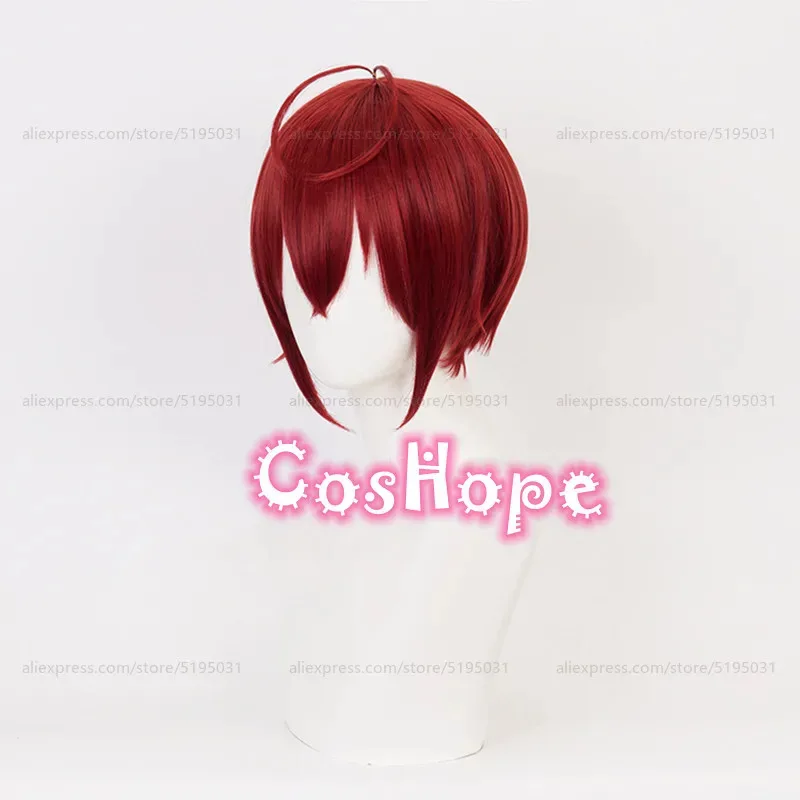 리들 로즈하츠 코스프레 가발 여성 짧은 빨간색 가발 코스프레 애니메이션 코스프레 내열성 합성 가발