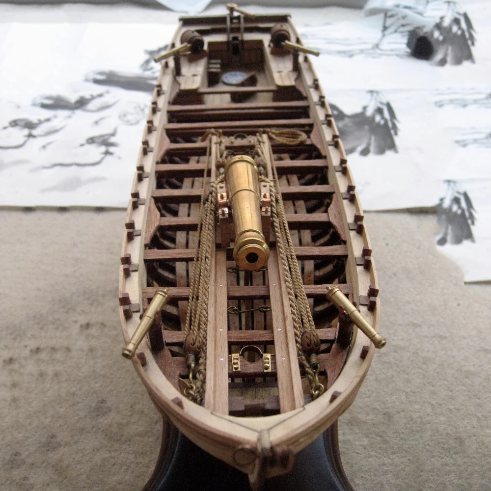 42 Foot Simulation Armed Large Boat KIT Version All Wood Sailboat Model Sets Personal Assembly Retro Wooden Ship Model Toy