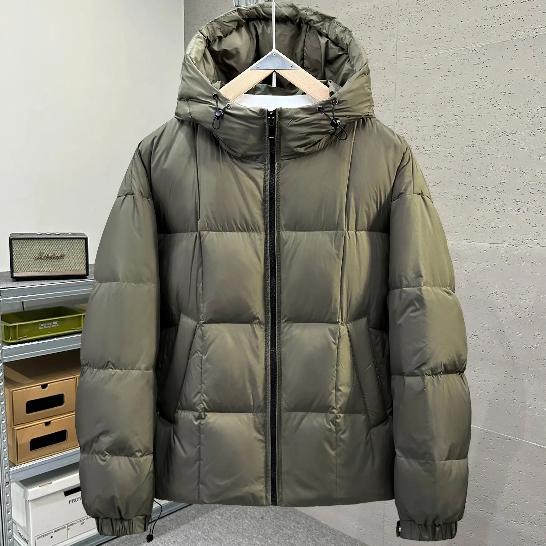 

Новый зимний мужской повседневный пуховик в Корейском стиле с капюшоном, свободное пальто большого размера