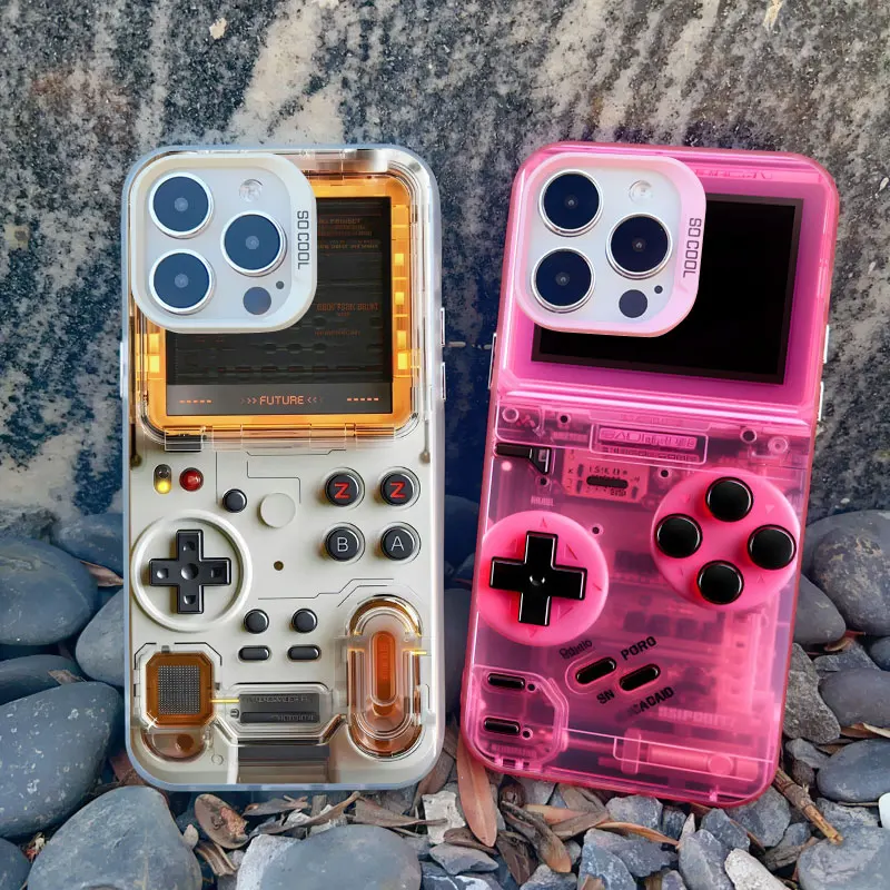 Technologie-Spielkonsole 2D-Druck Handyhülle für iPhone 11 12 13 Mini Pro Max 17 14 15 16 Pro Max Plus Stoßfeste Laser-Schutzhülle – Detail 10