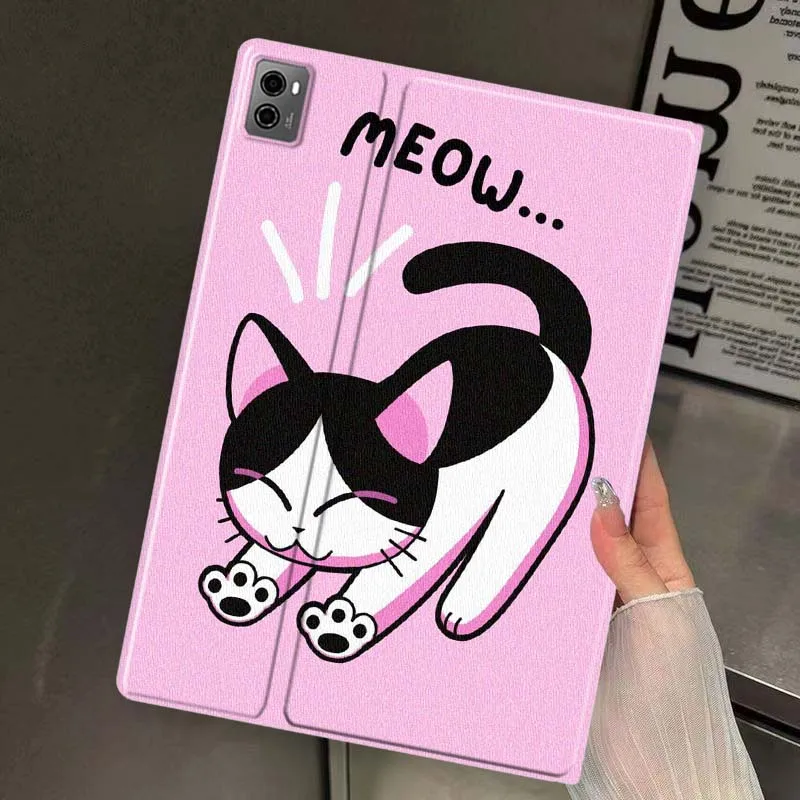 Cartoon Pink Kitten Cover For Lenovo Xiaoxin Tab Pad K10 K11 Y700 P11 3rd GT Pro Plus Gen Tablet Case Gift
