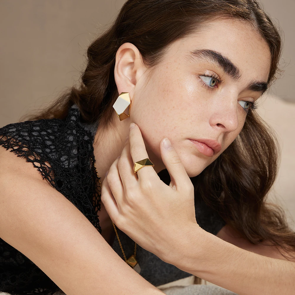 

ENFASHION New In Earrings For Women Christmas Pendientes Mujer Piercing Stud Earings Gold Color Fashion Jewelry Meteorite E1441