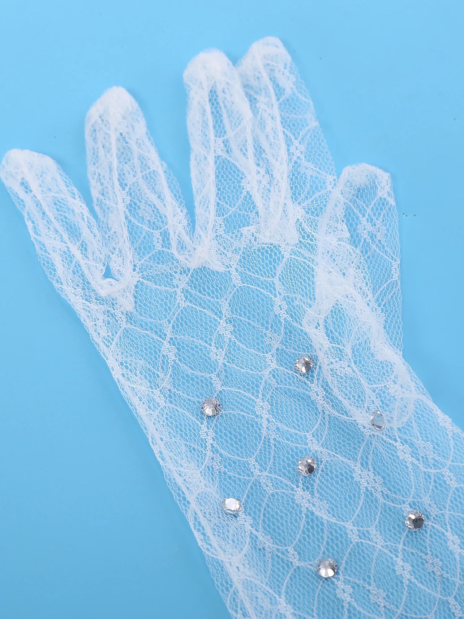 Children Princess Gloves for Girls Festival Elegant Lace Long Gloves Roleplay Costume Theme Party Accessory Performance Mittens