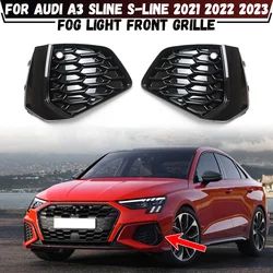 Car Front Bumper Fog Light Lower Grille Grill Cover For Audi A3 S-line 2021 2022 2023 8YG807671A 8YG807672A