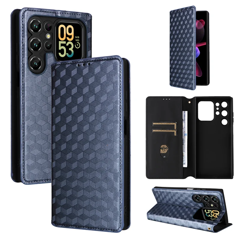 For Oukitel C62 Pro Magnetic Card Flip Leather Stand stereoscopic