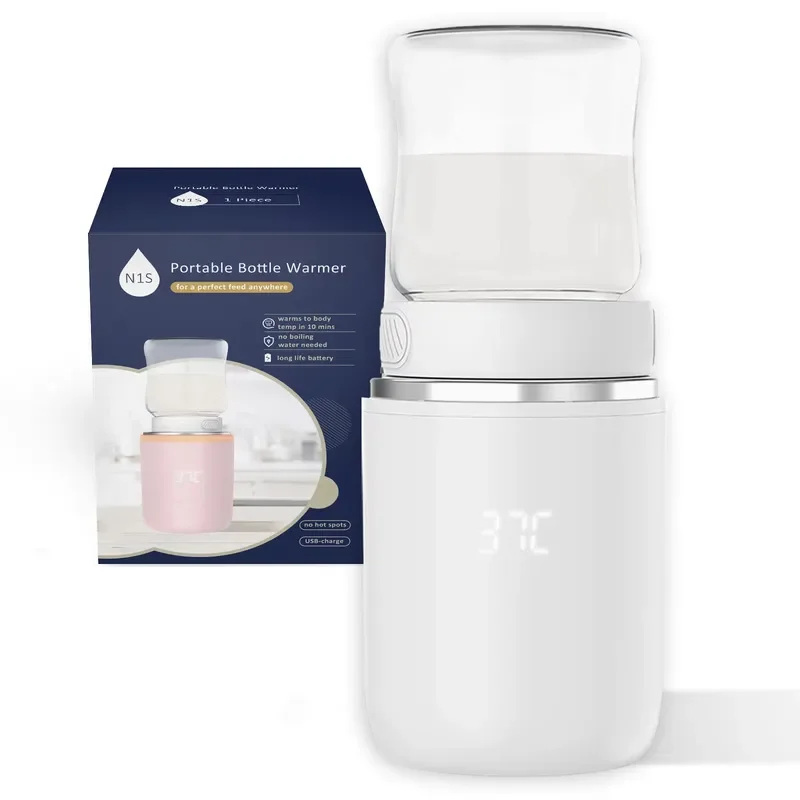 N1S Portable Travel Breast Milk Bottle Warmer 8800mAh Battery USB Rechargeable Baby Wireless Electric Milk Bottle Warmer