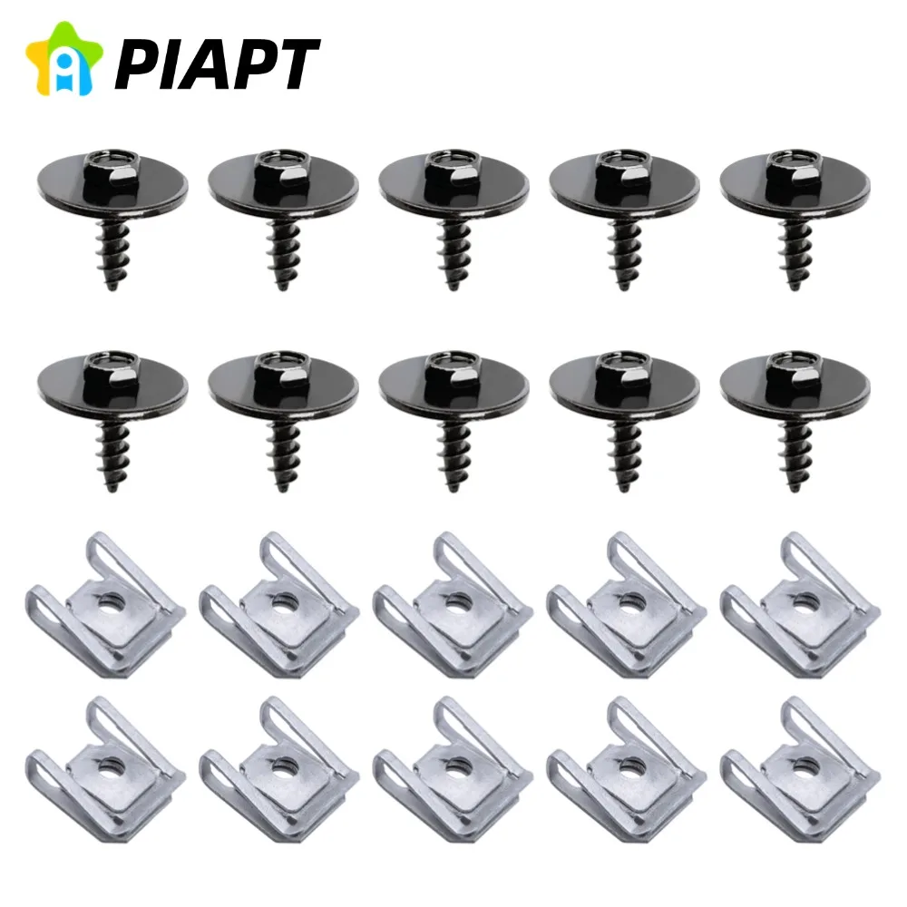 20PCS Bumper Cover Fender Liner Splash Shield Screw & Self-Locking U-Nut Kit for BMW 07149126886, 07146951655