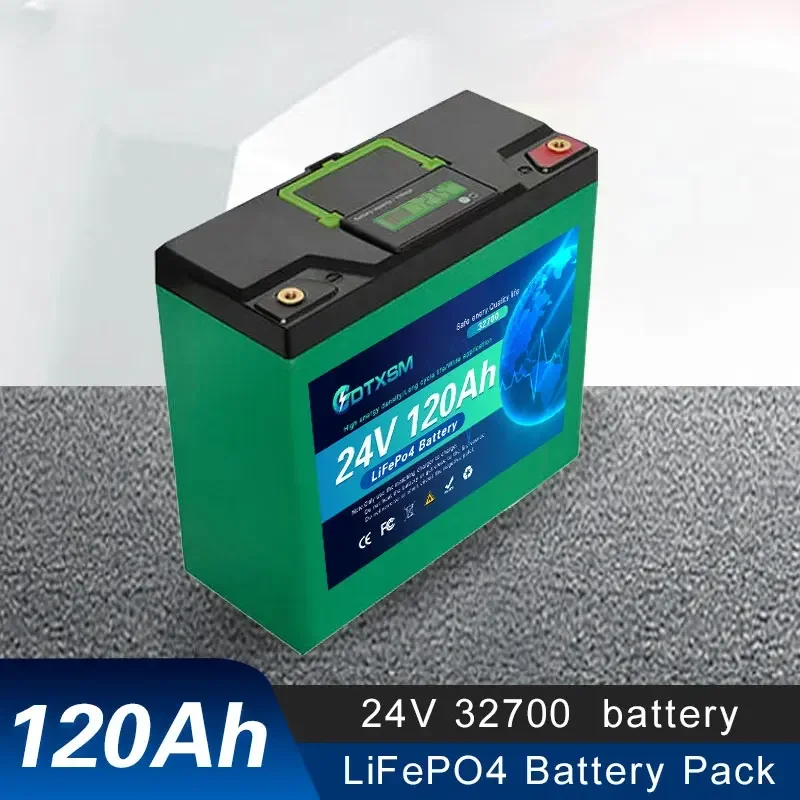 Original-Upgrade 24 V 120 Ah LiFePO4 32700 Akku, integriertes Upgrade 24 V für LED-Lampe,