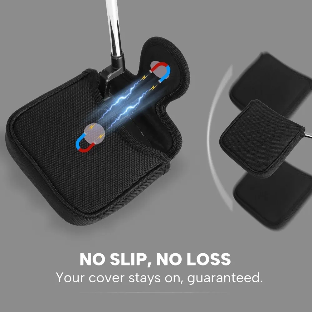 Magnetic Closure Golf Putter Headcovers Universal Golf Putter Covers Mallet Putter Headcover Golf Club Cover for Most Brand view 5