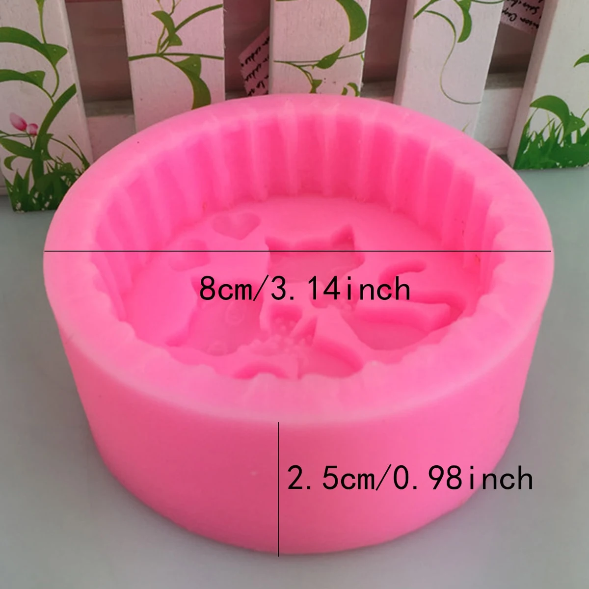 1pc Animal Cat Silicone Soap Mold Two Cat Gypsum Craft Mold Round Handmade Soap Candle Making Mold