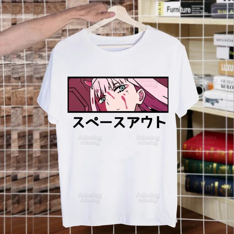 ZERO TWO Men\'s T-shirts Funny Hip Hop Summer Women Men Darling In The Franxx Anime Tshirts Streetwear Ulzzang Harajuku T-Shirt