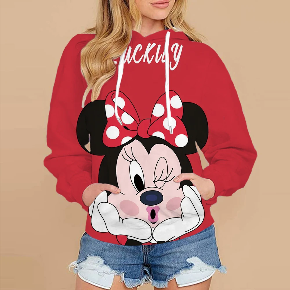 Disney Mickey Minnie Mouse 3D bluza z kapturem bluzy mężczyźni kobiety moda Casual fajny sweter chłopcy dziewczęta Harajuku Streetwear bluzy