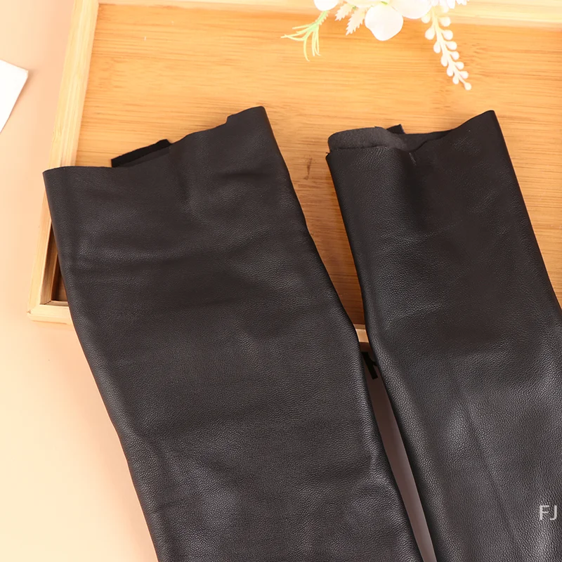 [YU]Black Color Soft Genuine Leather Fabric Sheet Real Goat Skin Piece Sewing Leather Material thickness 0.6mm