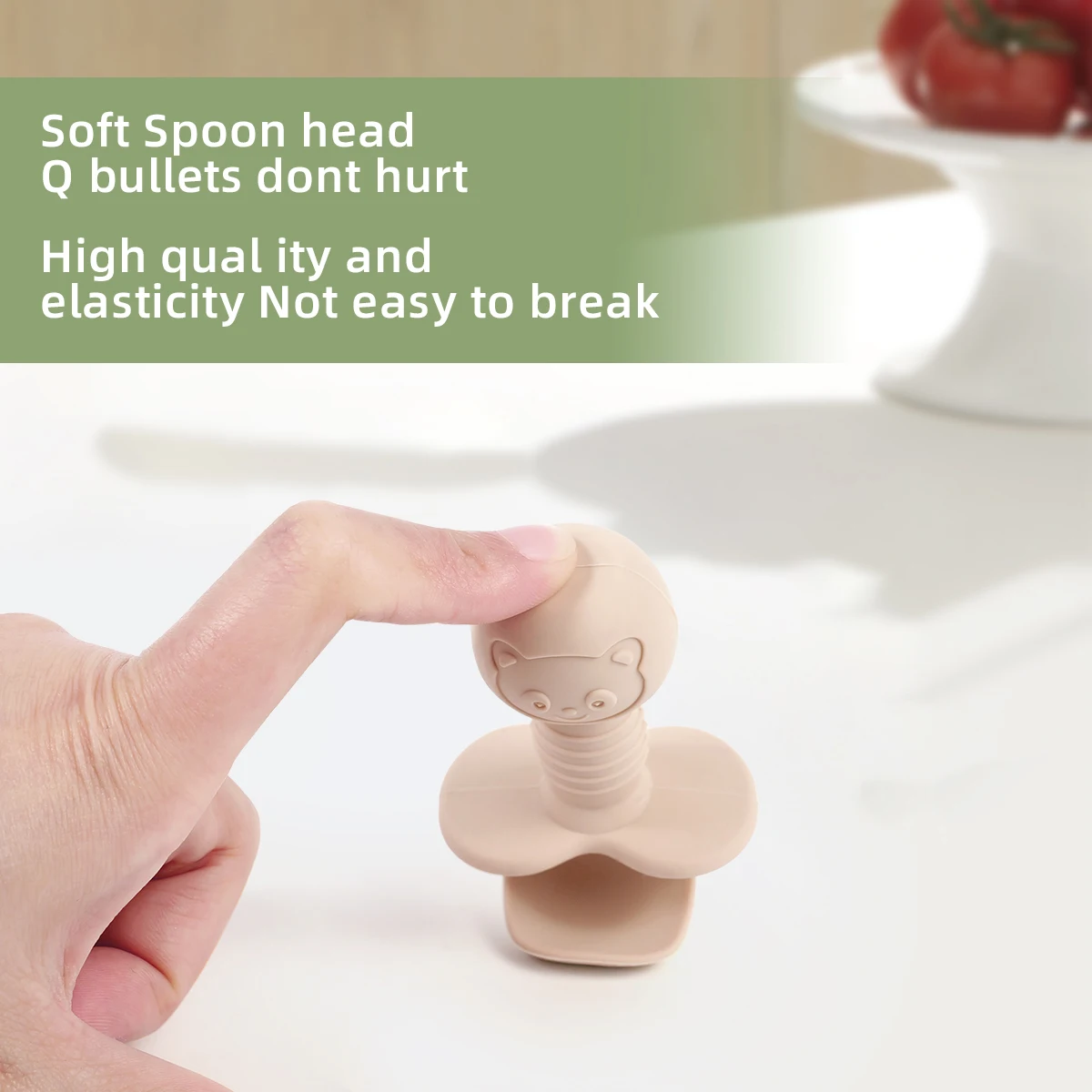 2pcs Food Grade Children Silicone Spoon Fork Cutlery Baby Training Complementary Food Spoon BabyFeeding Spoon Fork