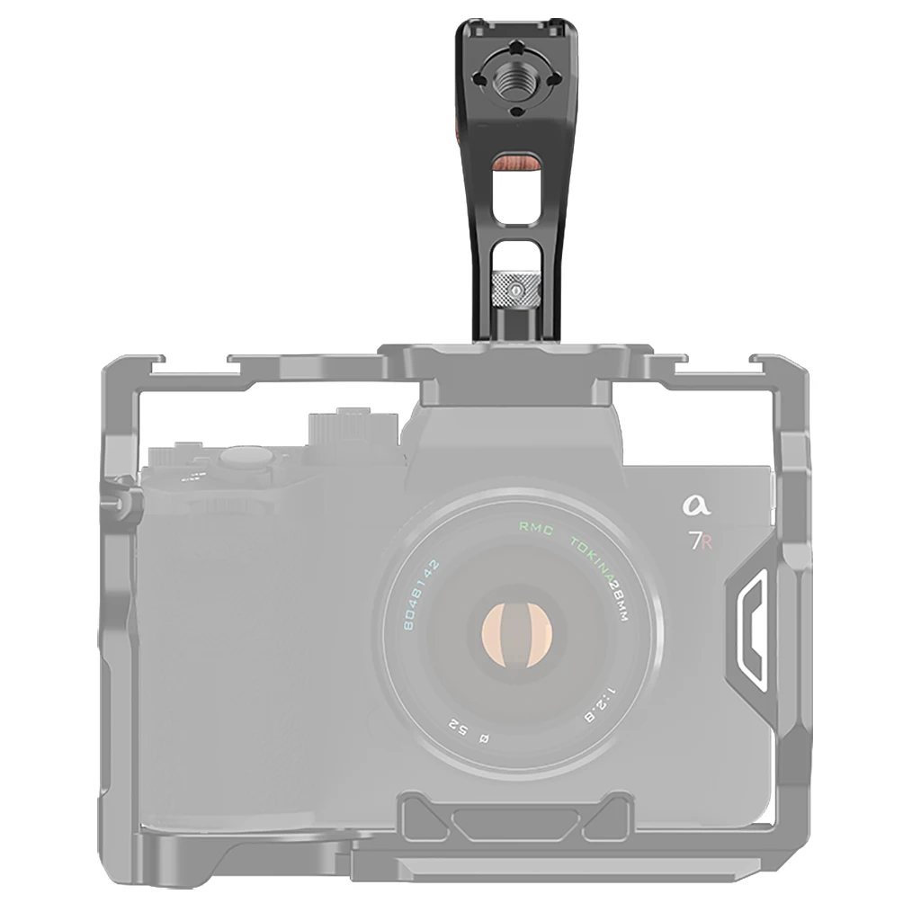 Universal Kamera Top Griff mit Kalten Schuh 3/8 Arri 1/4 Schraube Loch Für Sony Für Canon Für Nikon DSLR Kamera Käfig Vlog Schießen – Detail 12