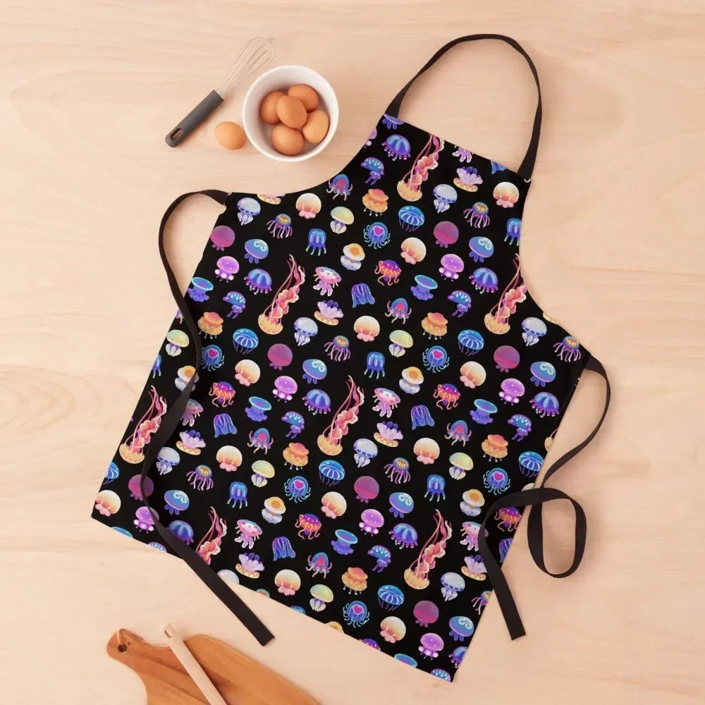 

Jellyfish Day Apron For Cooking Children'S Manicurists Kitchen Kawaii Accessories Apron