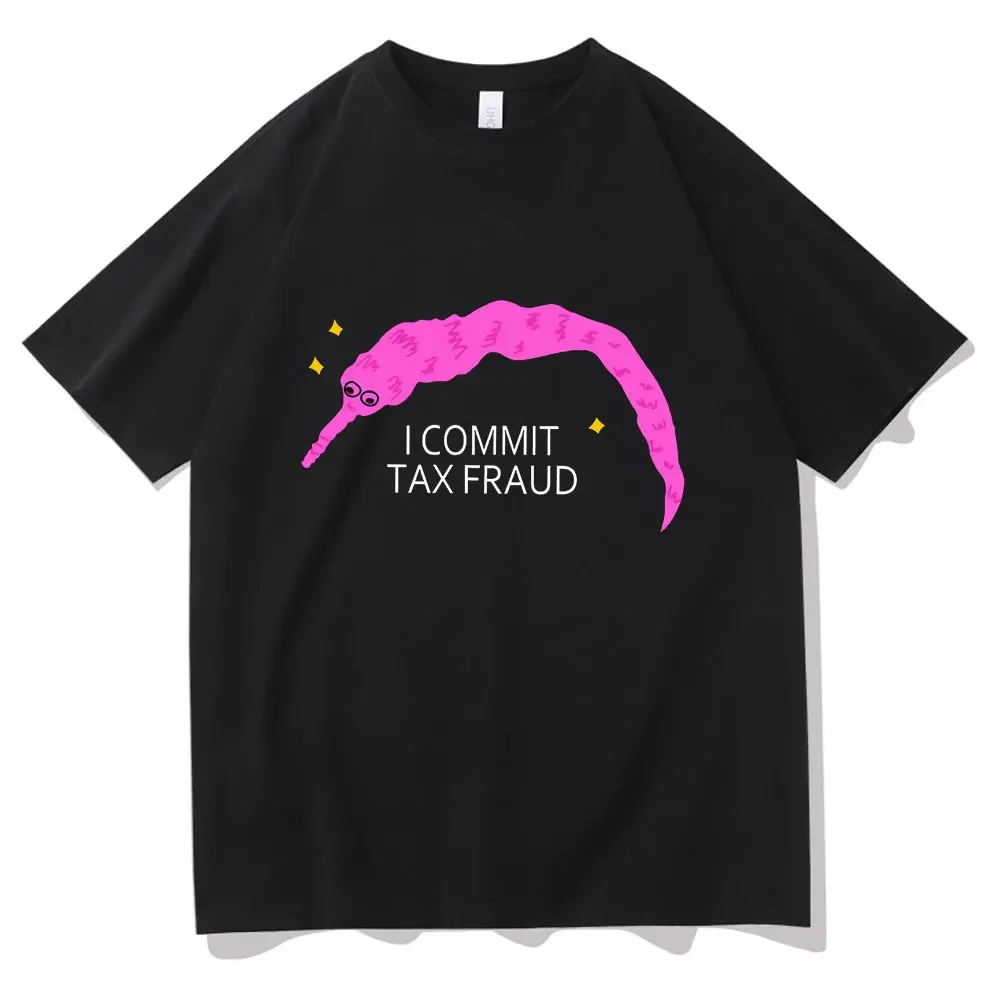 Women T Shirt Commit Tax Fraud Harajuku Cartoon Letter Printing T Shirt Graphic Casual Crew Neck Short Sleeve Plus Size T Shirt