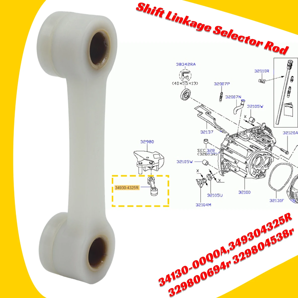 

Manual Gear Link Linkage Selector Rod For Nissan TIIDA NV200 LIVINA SUNNY SYLPHY Bluebird KIcks Shift Connecting ASSY-CONTROL