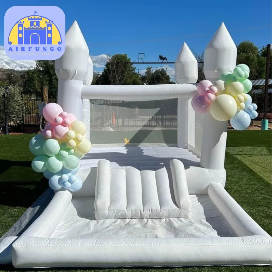 Kids Oxford Soft Play Wit Springkasteel Met Glijbaan Ballenbak Party Maatwerk Opblaasbaar Mini Springkasteel Met Blower