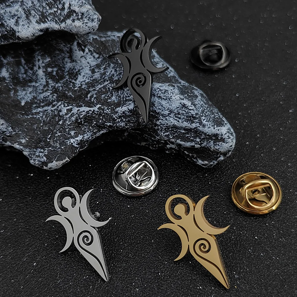 

Celtic Knot Symbol Brooches Stainless Steel Men Religious Amulet Jewelry Groom Shirt Suit Lapel Pin Wedding Accessories