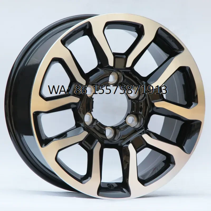 for BZY 17x8.5 18x8.5 PCD 6x139.7 Bright Black Multi-spoke Aluminum Alloy Wheel Rim for Hilux Passenger Car