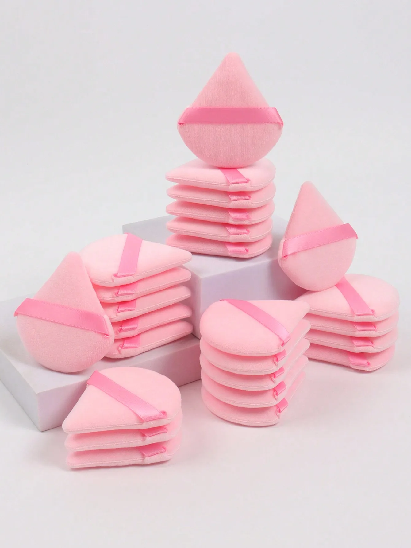 5/10/20/30/50/100pcs Triangle Velvet Makeup Sponge, Made Of Ultra-Soft Velvet Material, Designed For Contouring, Eyes And Edges