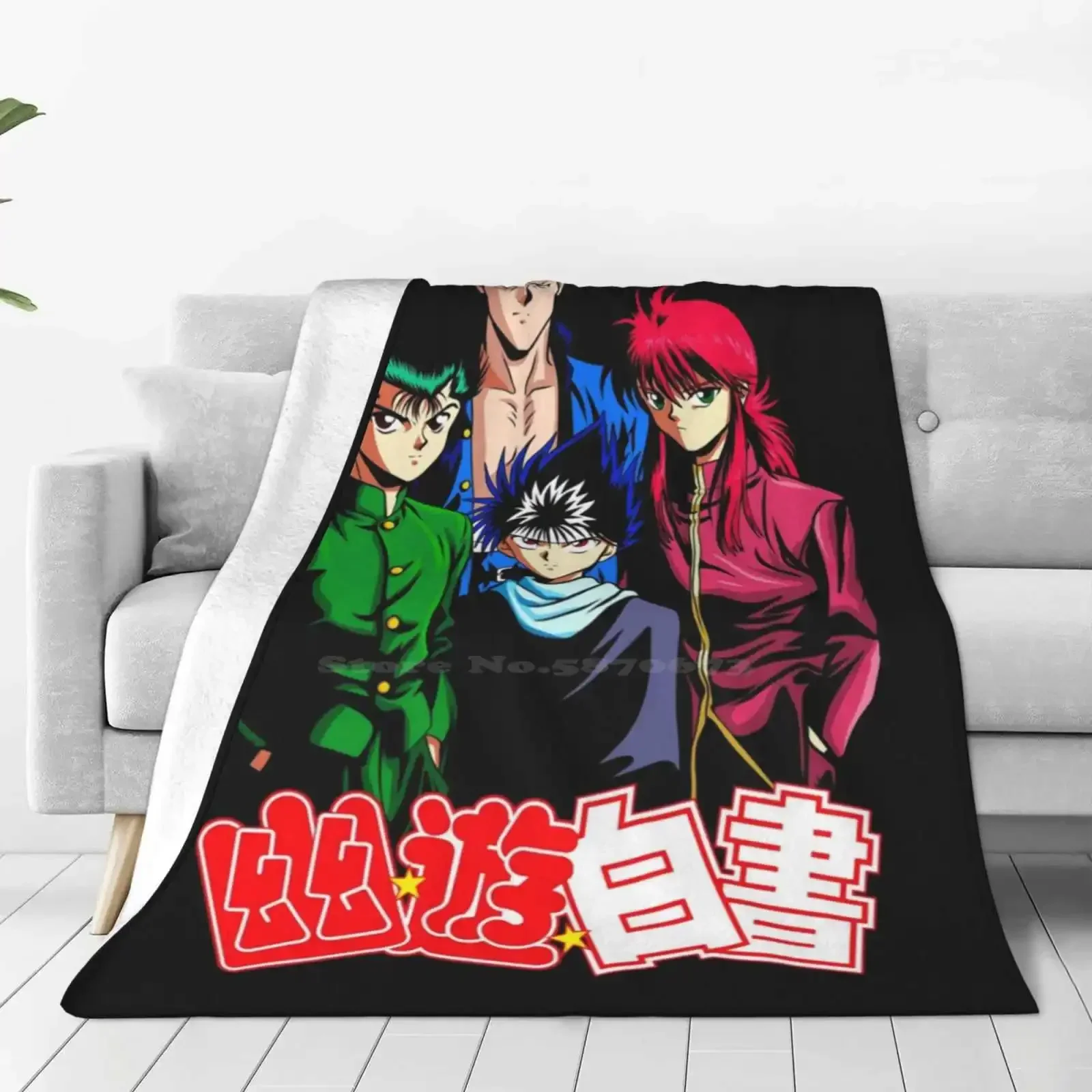 Yuyuhakusho Squad Best Selling Room Household Flannel Blanket Yuyu Hakusho Yu Yu Hakusho Manga Hiei Kurama Yusuke Urameshi