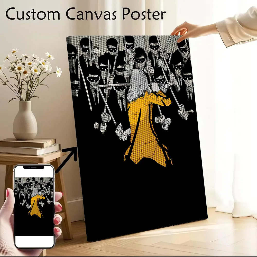 Kill Bill Movie Printed Canvas Wall Art Customizable Paintings Poster Perfect Gift for Room Ornaments Personalized Painting the