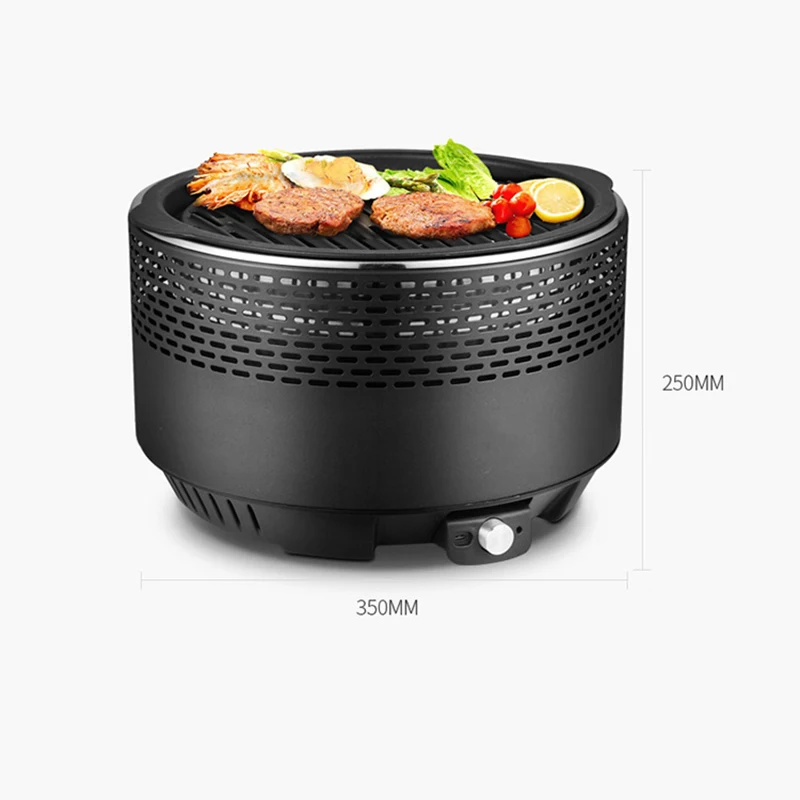 Home BBQ Portable Outdoor Charcoal Hot Pot Korean BBQ Artifact Indoor Cast Iron Grill Mesh Carbon Stove