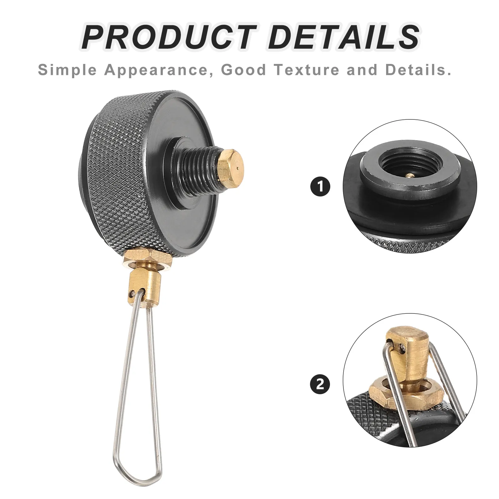 Camping Stove Gas Adapter 3.2x1.2x1.2 Inch Flame Control Valve Outdoor Cooking Gas Canister Refill Converter Universal Fuel