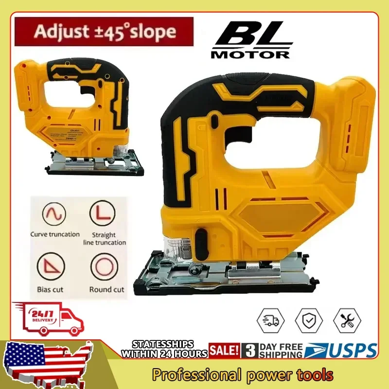 

Аккумуляторный бесщеточный лобзик DeWalt 20В, 2700 об/мин, портативный многофункциональный регулируемый электроинструмент для деревообработки