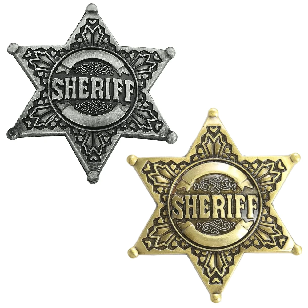 ميتاترون ديفيد السداسية سبيكة حزام مشبك رعاة البقر المميزة من الأمريكية الغربية شارة انفصال الجلود الحرفية هوك المشبك للجينز