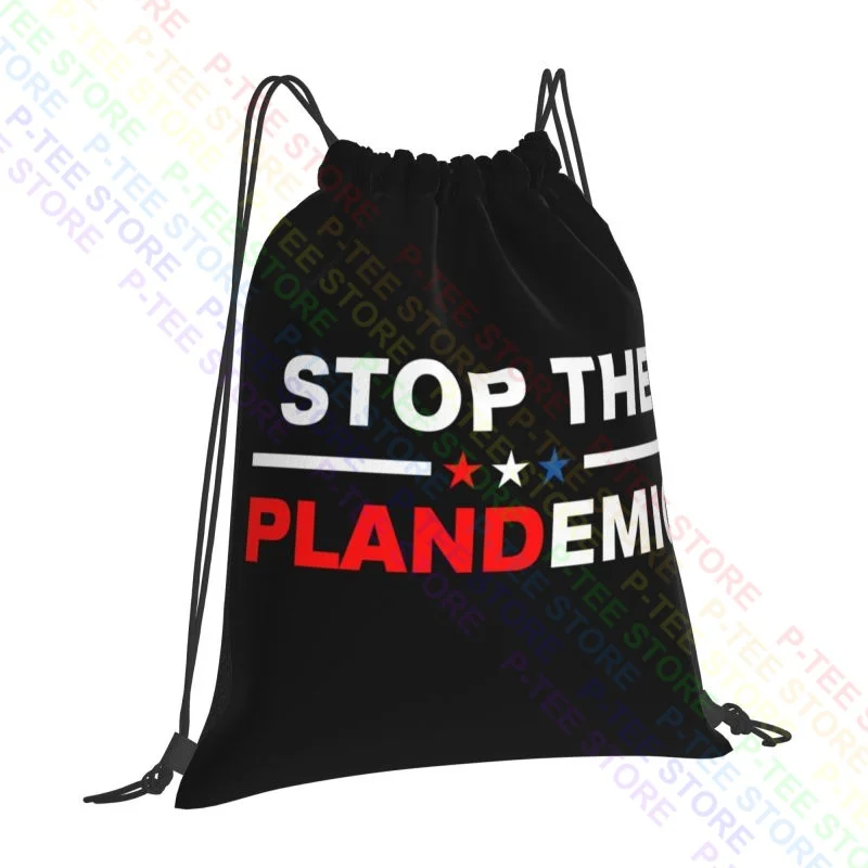 Stop The Plandemic My Body My Choice Plan Demic Vaccine 2021 Drawstring Bags Gym Bag Travel Gymnast Bag