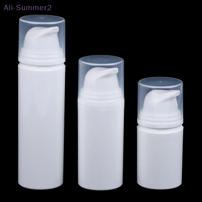 15ml 30ml 50ml Bottiglie da viaggio in plastica Crema riutilizzabile Bianco Pompa airless Emulsione Bottiglia di lozione sottovuoto Cosmetici per il trucco per gel