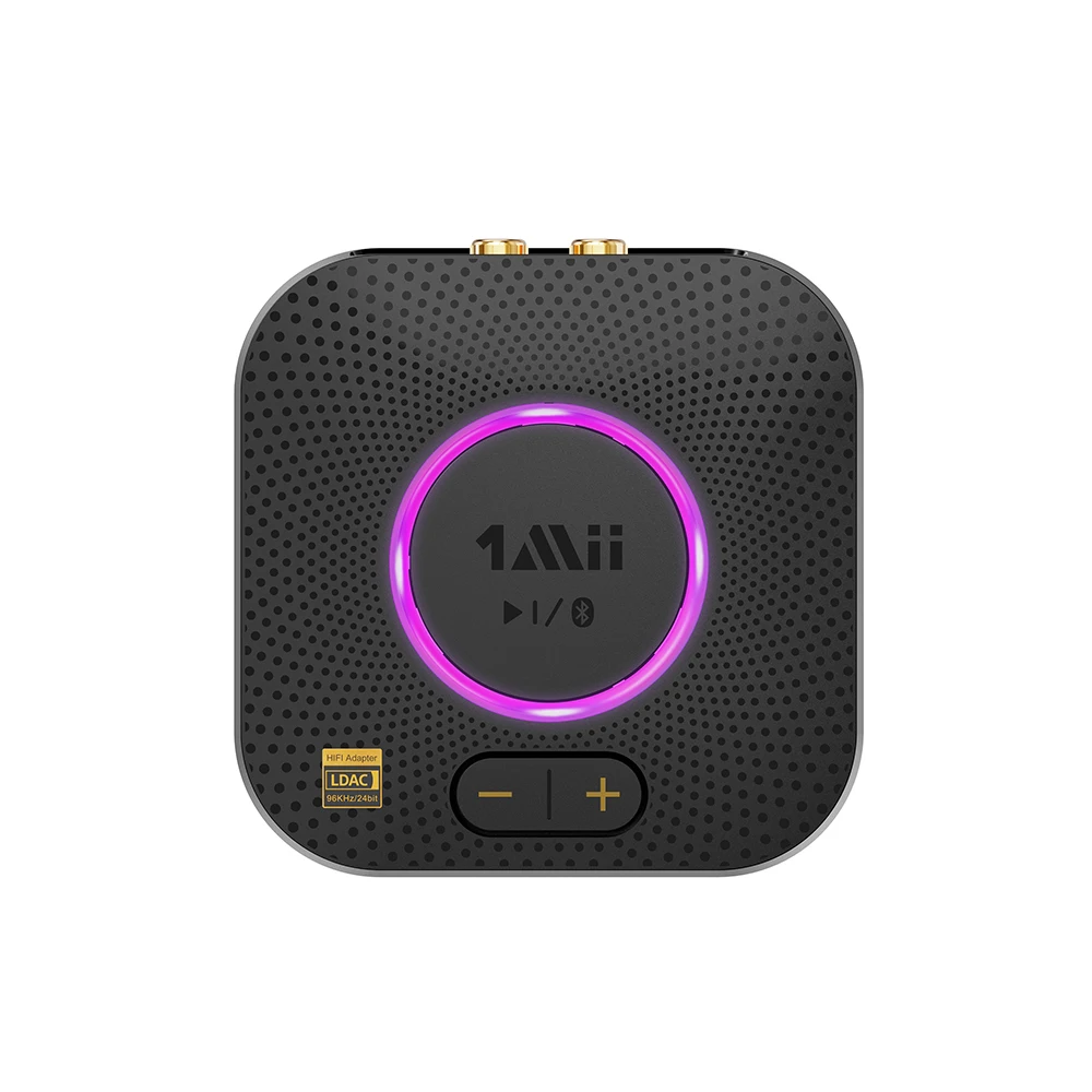 

1Mii Bluetooth 5.2 Audio Receiver with aptX-LL/HD & LDAC Wireless Receiver 3.5mm AUX & RCA Out Hi Res Audio Adapter for Speaker