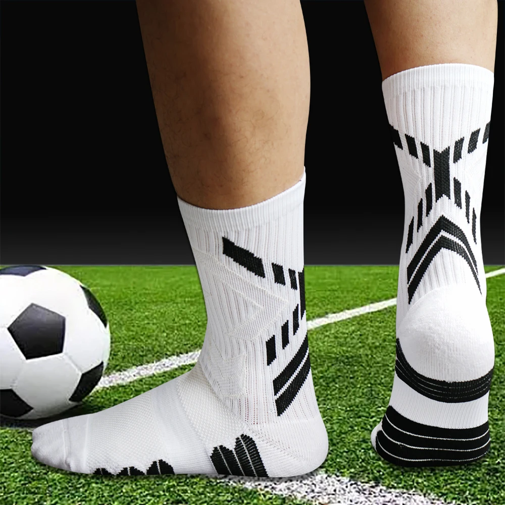 New 2022 Anti-Slip Football Socks High Quality Soft Breathable Men Women Thickened Towel Sports Socks Bottom Soccer