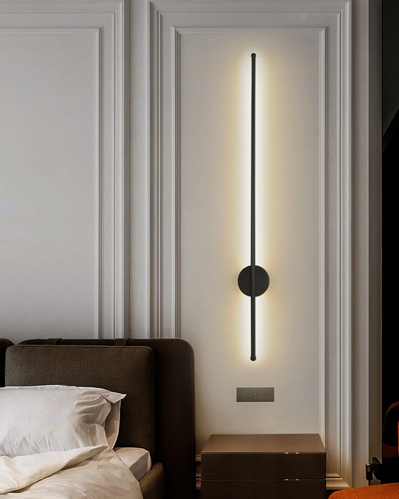 LED-Wandleuchten für den Innenbereich, für Schlafzimmer, Nachttisch, Schwarz, Gold, Innen-LED-Wandleuchten, Wandbeleuchtung, Wandleuchte, Korridor, Hartdraht – Detail 10