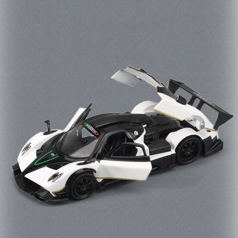 

Модели спортивных автомобилей Zonda R 1:32, игрушки из сплава, литые под давлением, с инерционным механизмом, суперкары для мальчиков, подарки на день рождения