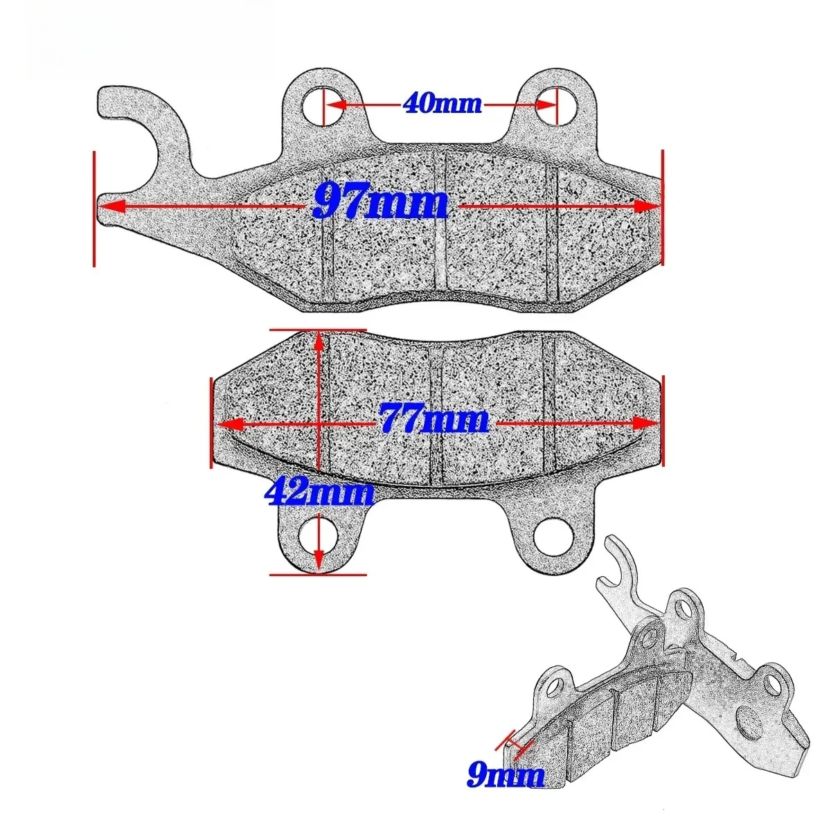 Motorcycle Motorcycle  Front Rear Brake Pads Kit For YAMAHA TTR250 TTR 250 L M N P R S T V YZ250 YZ 250 WRA A B D E F G H J