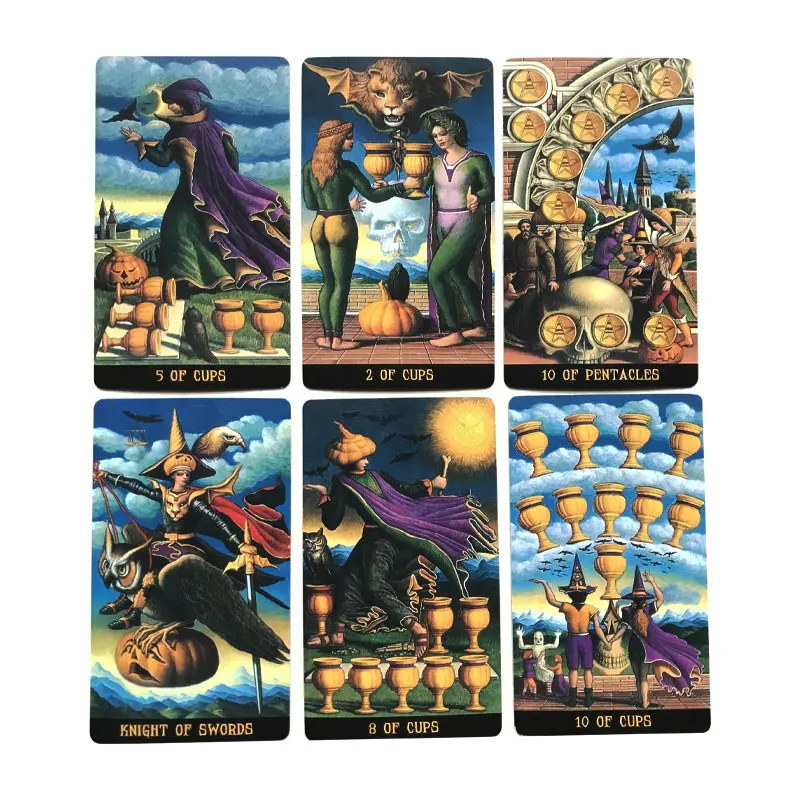 Hot Sale Lantern Tarot Oracle Card For Entertainment Fate Prophecy Divination Family Party Tarot 78 Card Deck PDF Guide