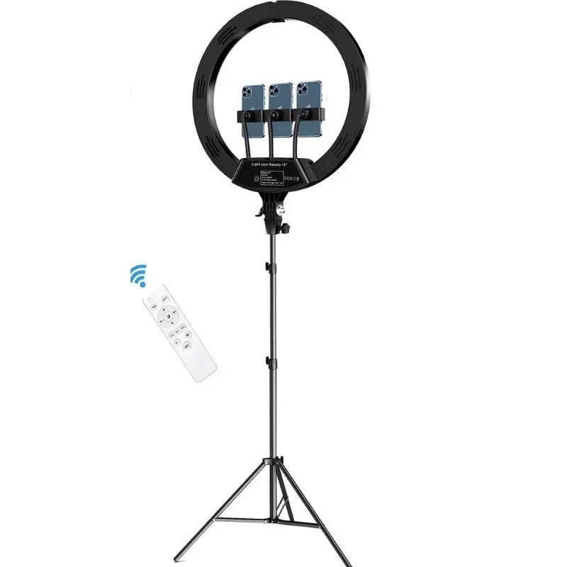 18-Inch Light Emitting Diode Selfie Ring Light for Live Makeup and Beauty Video Round Light with 2.1m Tripod