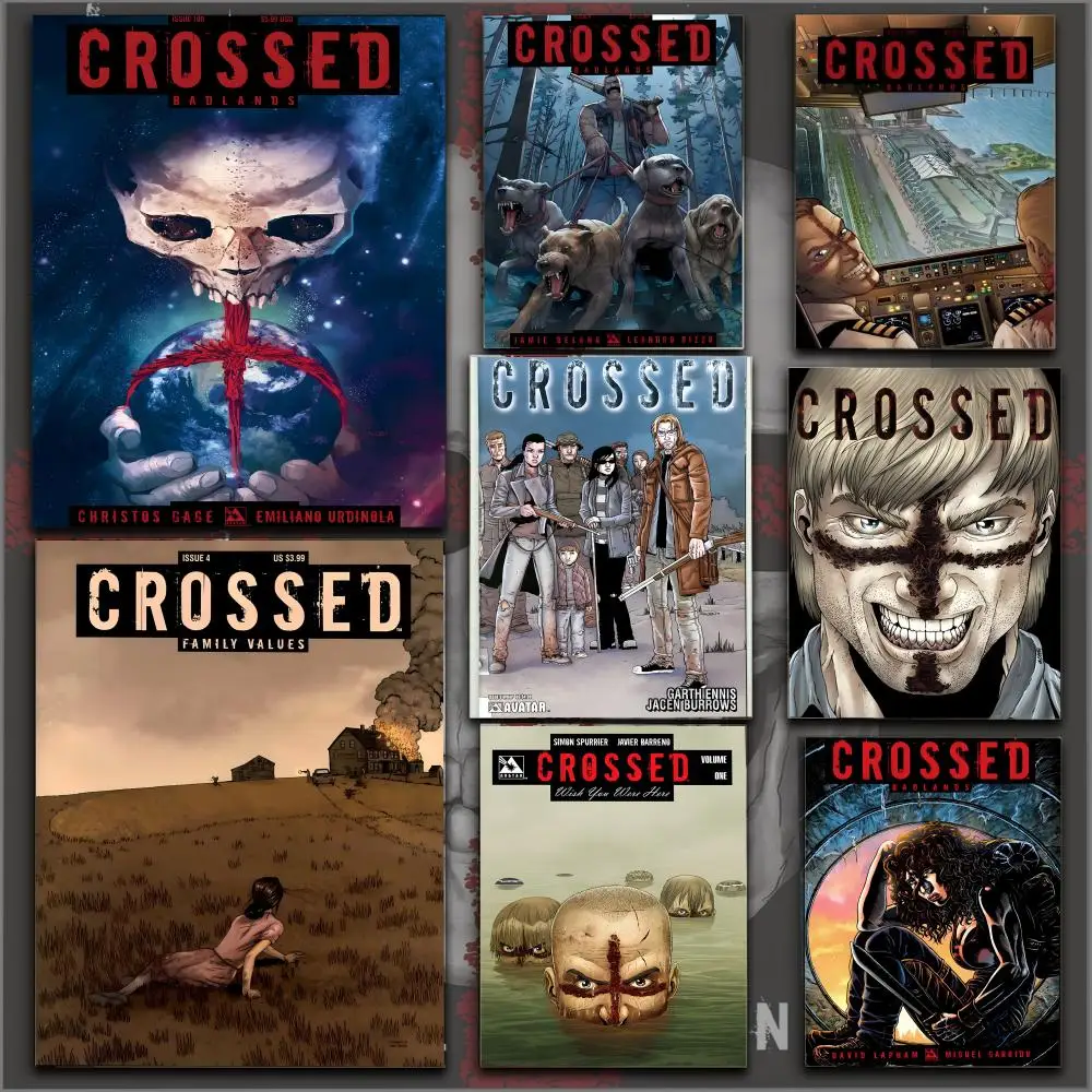 Popular Apocalypse Crossed Comics Poster HD PVC Wall Art - Waterproof Self Adhesive Mildew Resistant For Home Office Bar