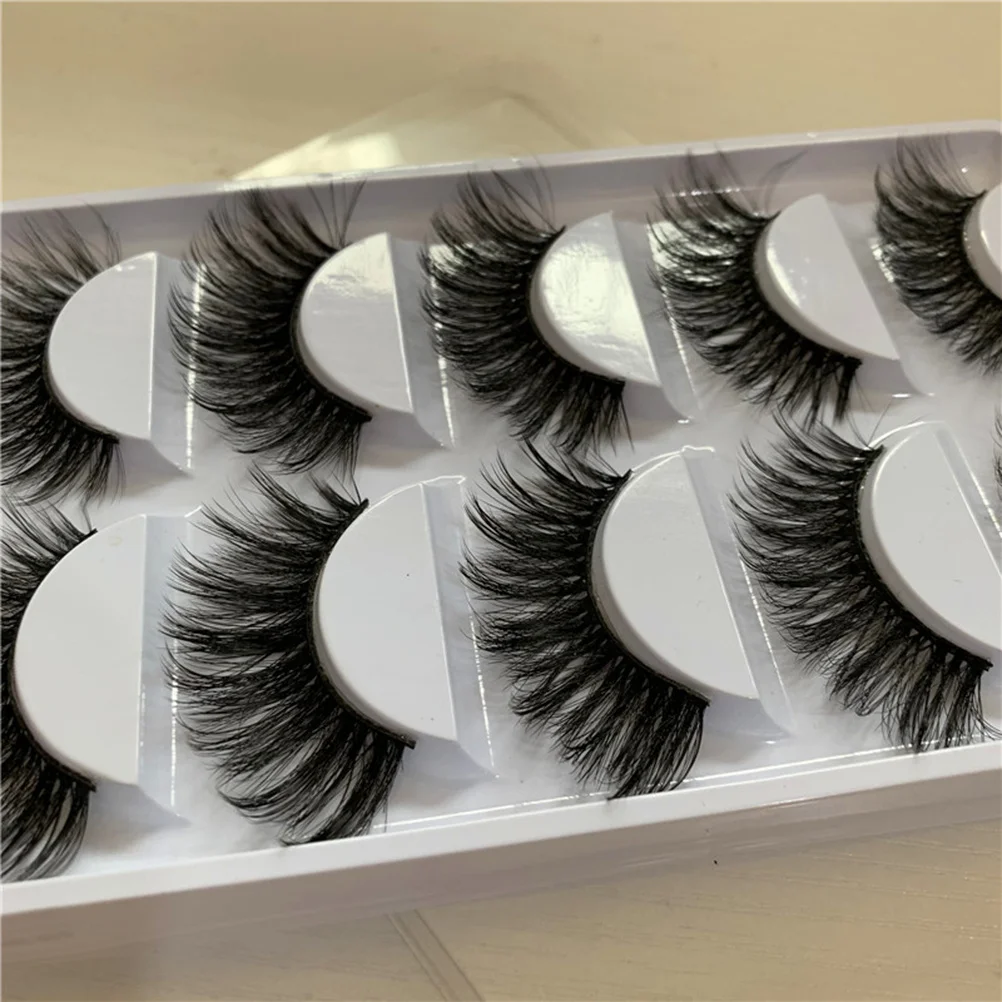 5 أزواج من الرموش المزيفة ثلاثية الأبعاد بتصميم طويل كثيف من الألياف الممتازة سهلة الاستخدام وإزالة مكياج العيون ذو المظهر الطبيعي مثالية للاستخدام اليومي للحفلات #3